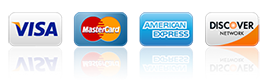 VAMLINK accepts VISA, MasterCard, American Express, and Discover